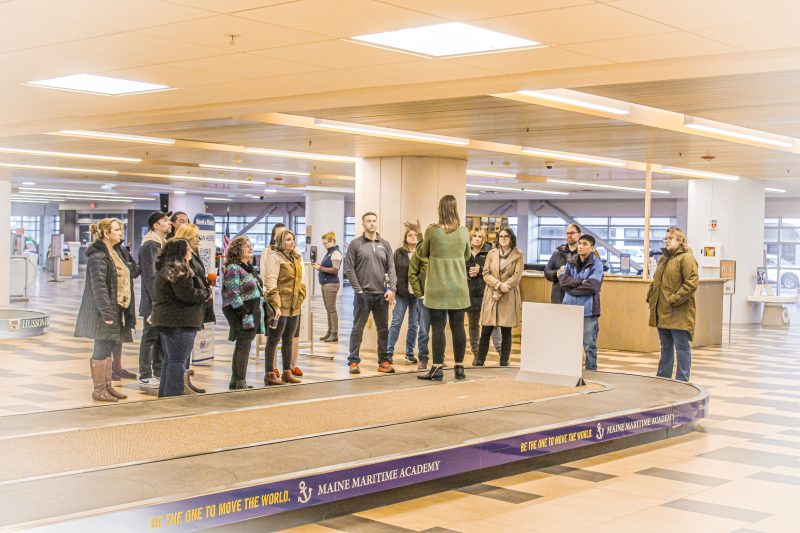 Students at airport
